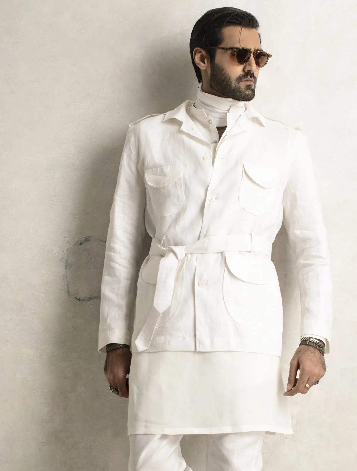 OFF-WHITE FLAP POCKET SAFARI JACKET