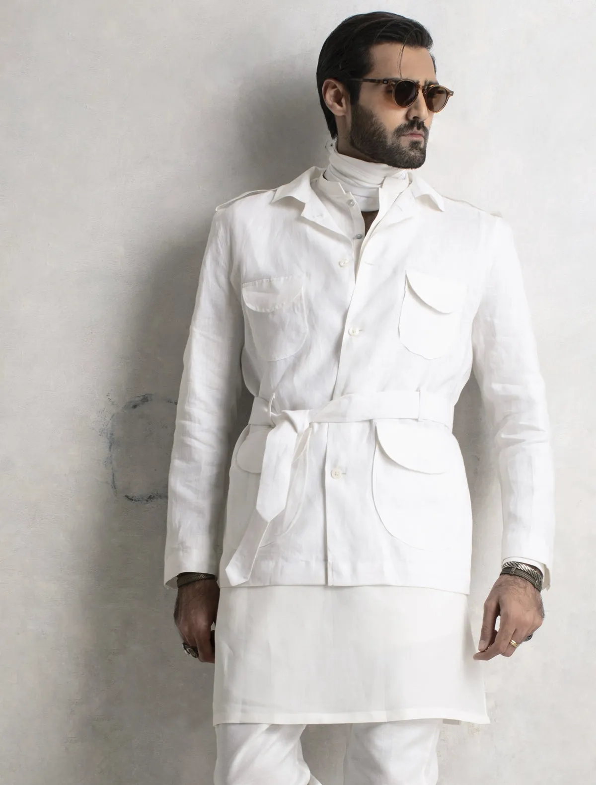 OFF-WHITE FLAP POCKET SAFARI JACKET