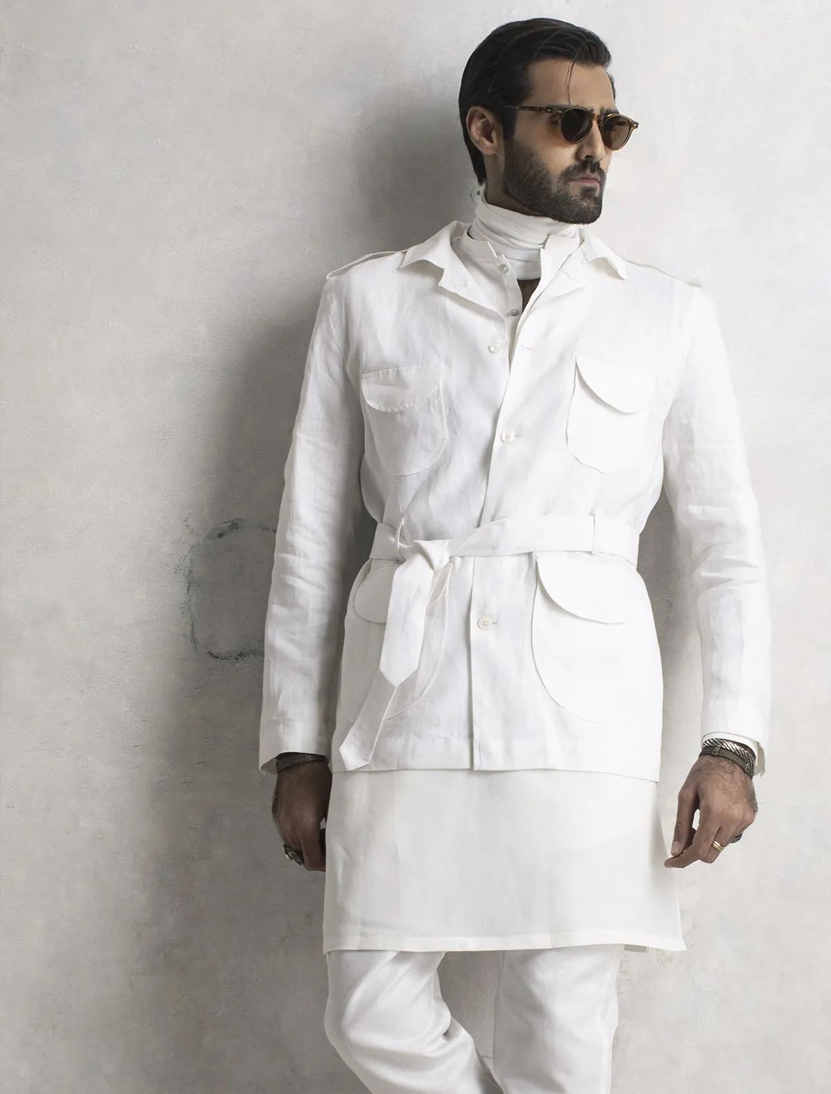 OFF-WHITE FLAP POCKET SAFARI JACKET