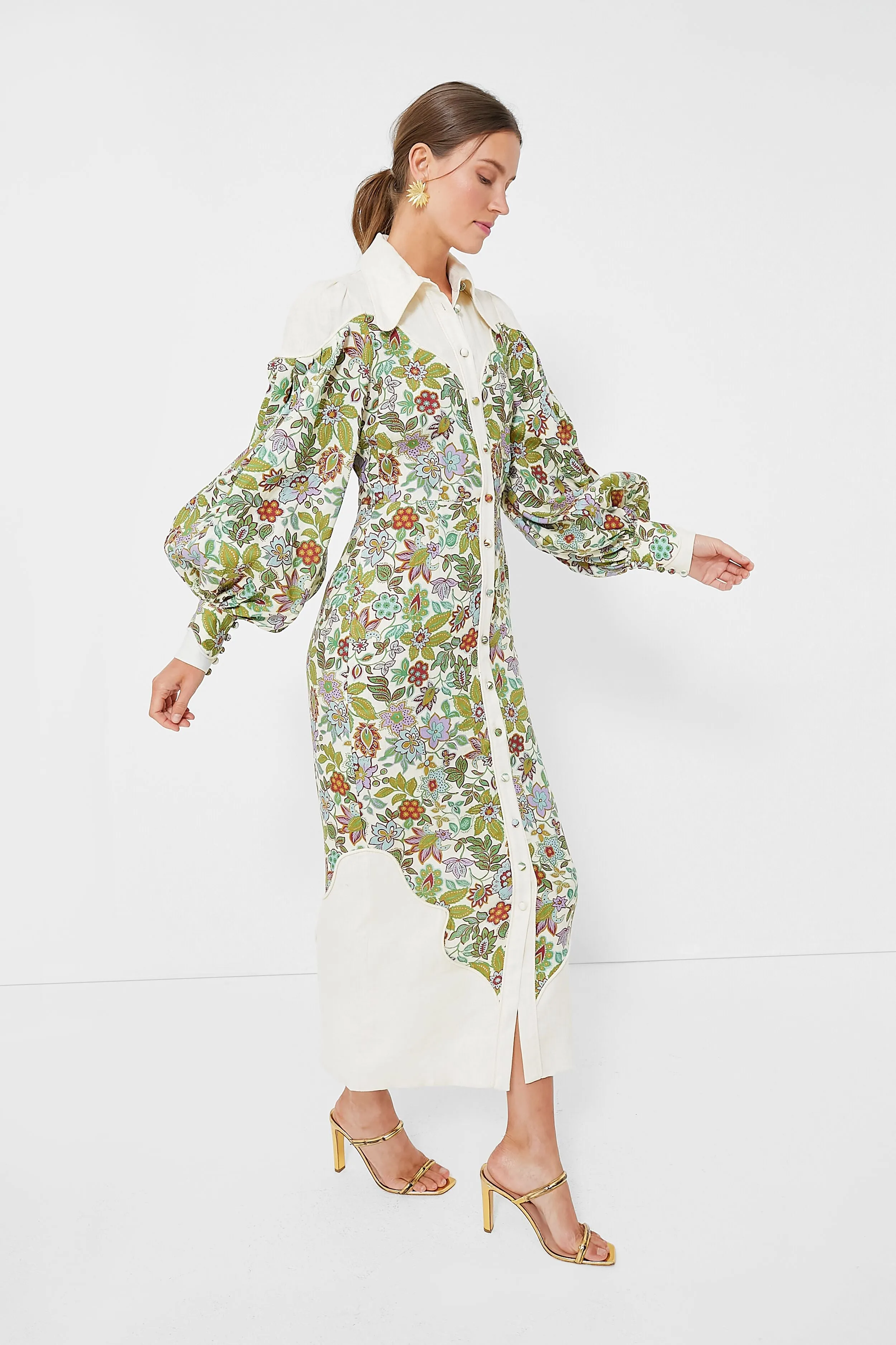 Pearl Isabella Panel Midi Dress