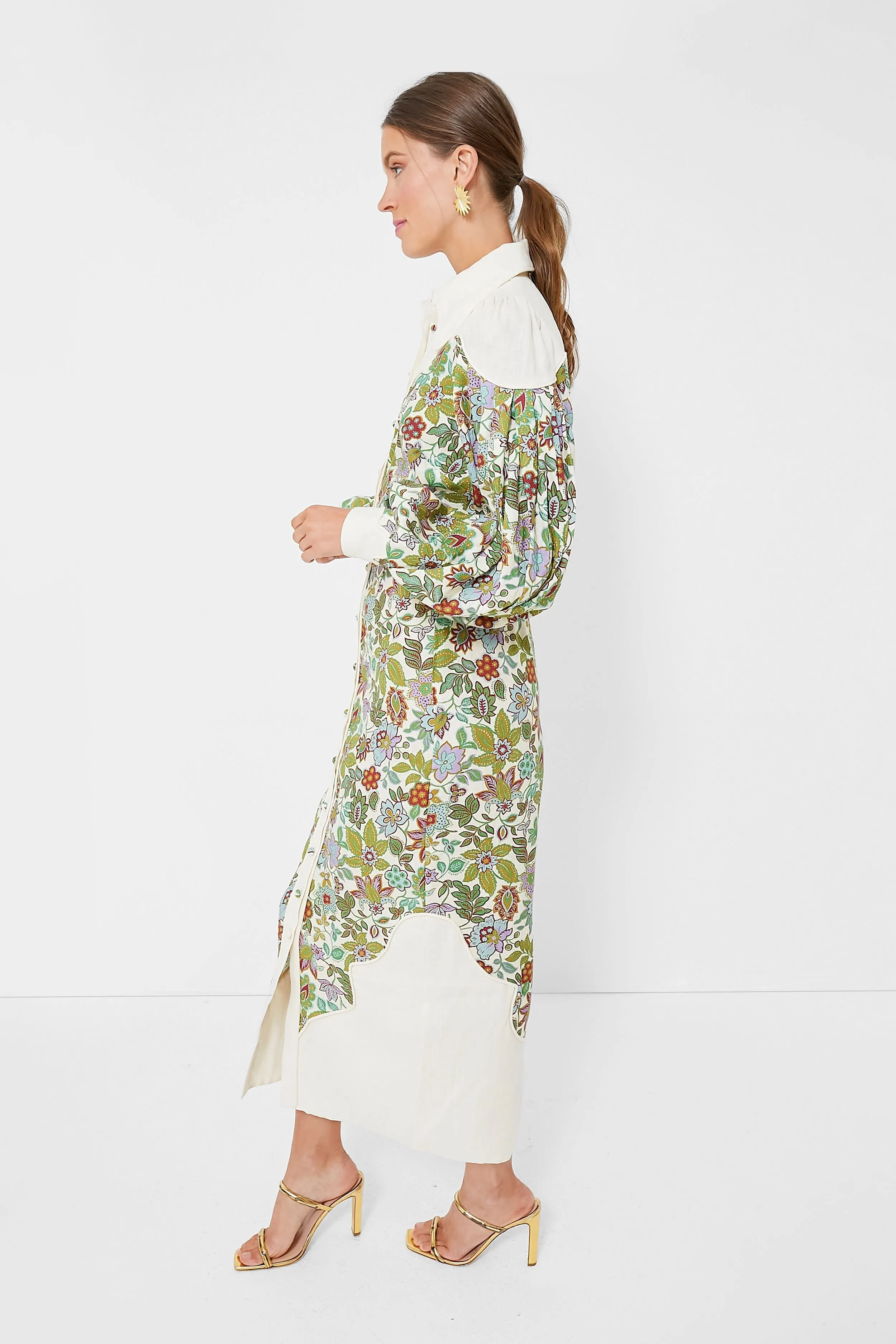 Pearl Isabella Panel Midi Dress