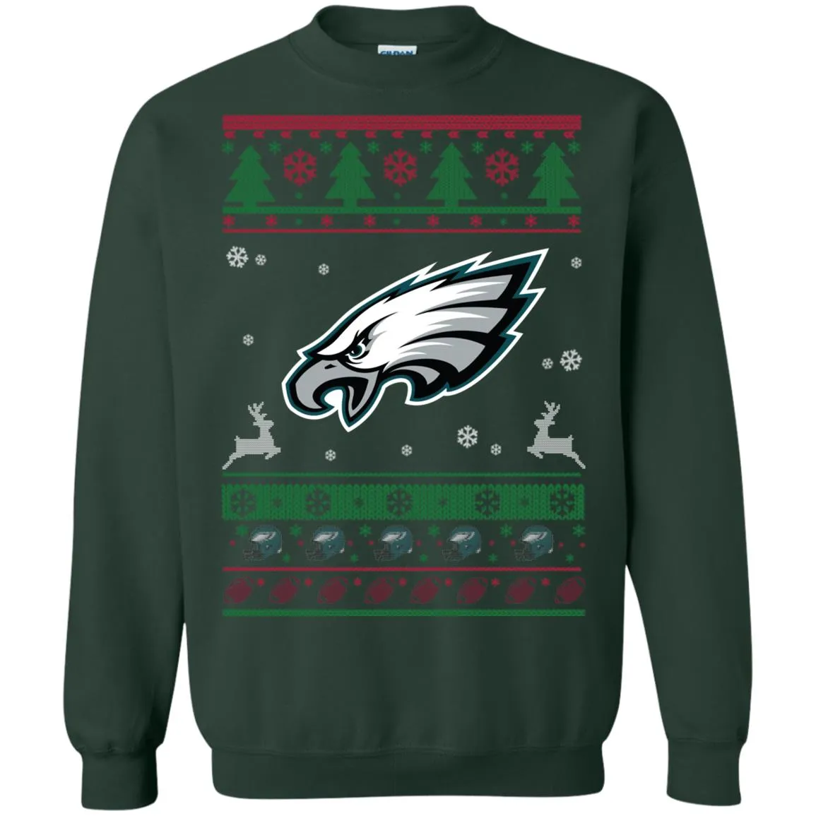 Philadelphia Eagles Logo Football Teams Ugly Christmas Sweater Unisex Crewneck Pullover Sweatshirt