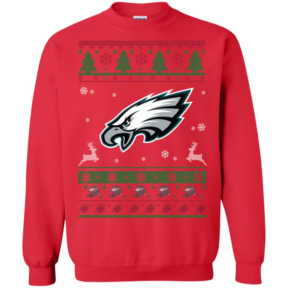 Philadelphia Eagles Logo Football Teams Ugly Christmas Sweater Unisex Crewneck Pullover Sweatshirt