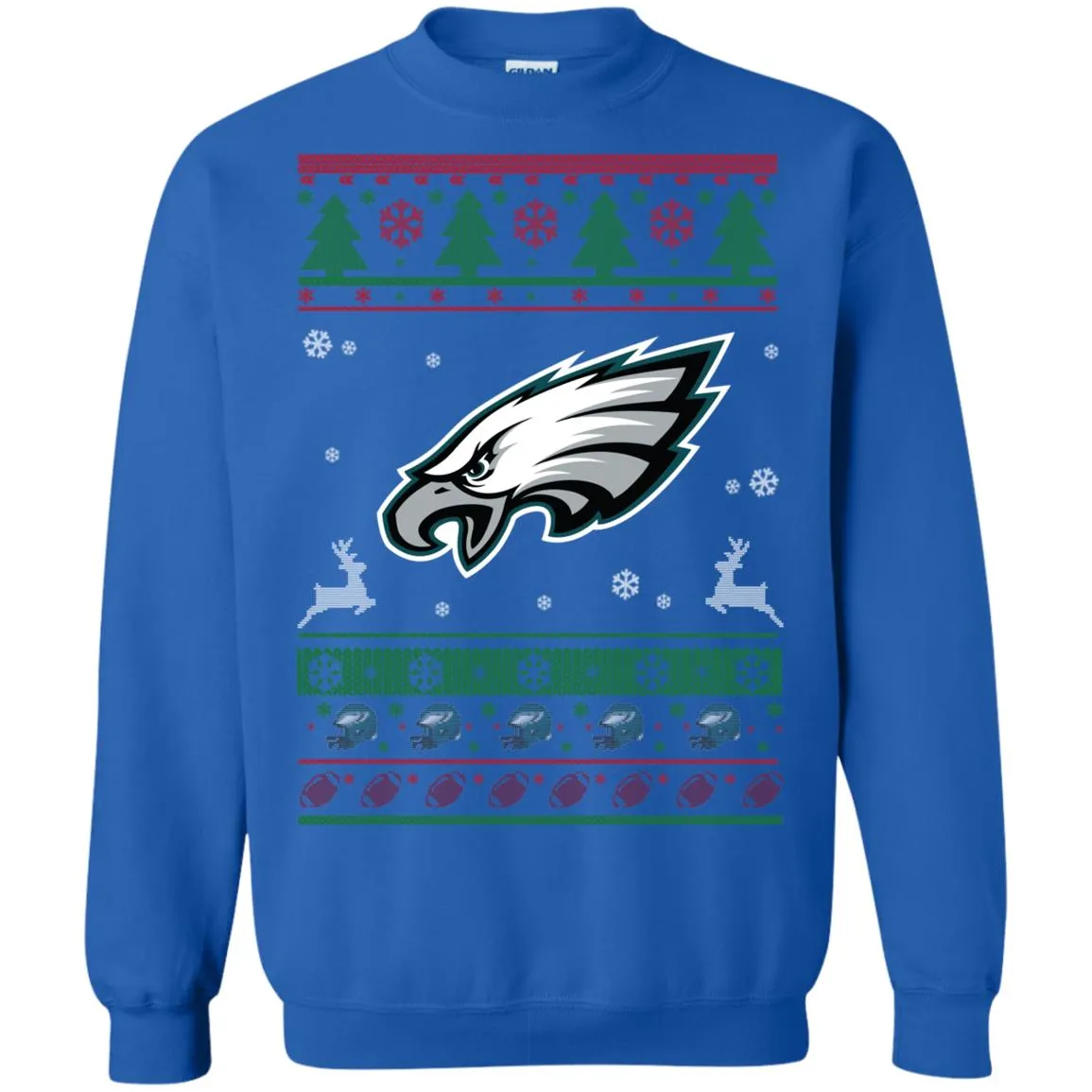 Philadelphia Eagles Logo Football Teams Ugly Christmas Sweater Unisex Crewneck Pullover Sweatshirt