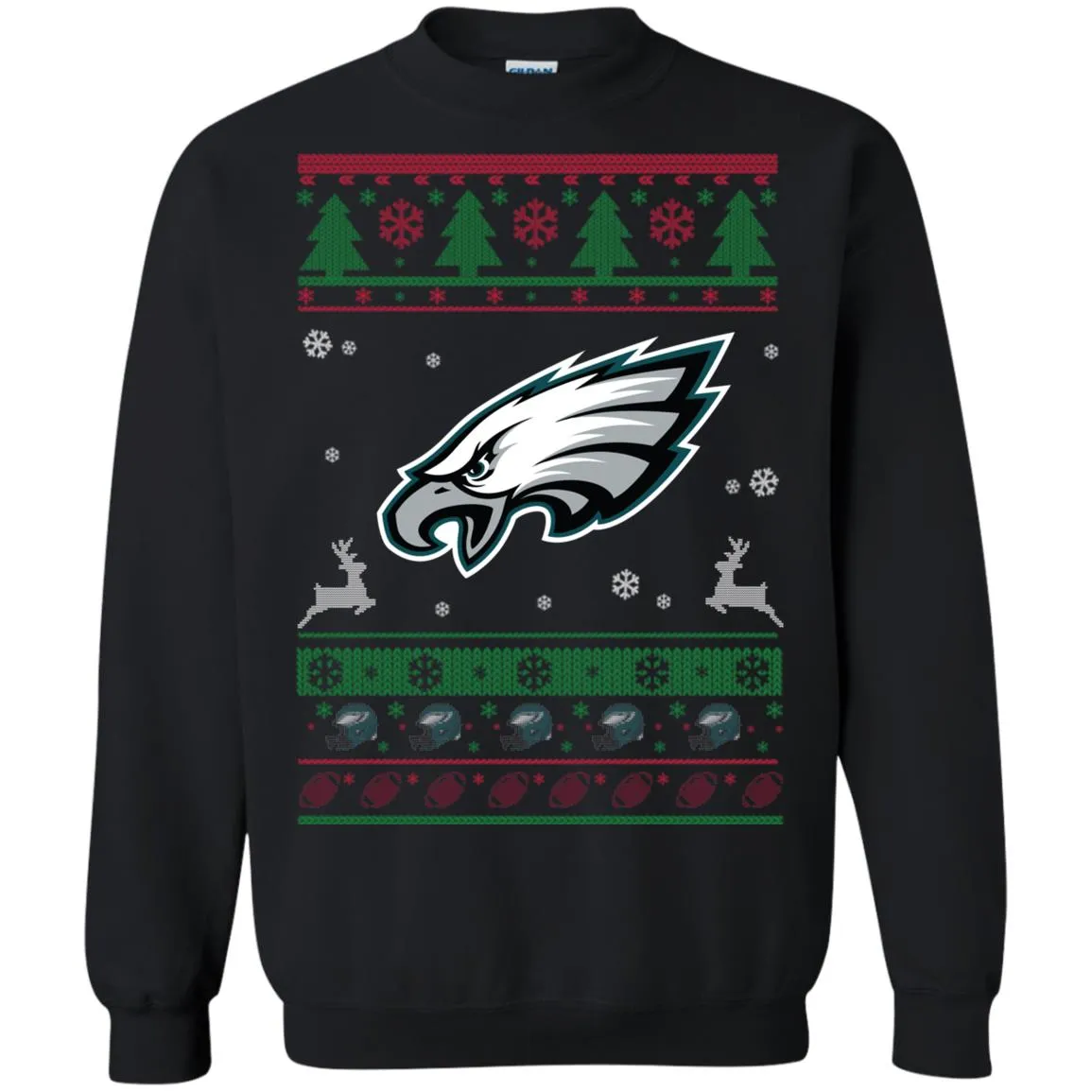 Philadelphia Eagles Logo Football Teams Ugly Christmas Sweater Unisex Crewneck Pullover Sweatshirt