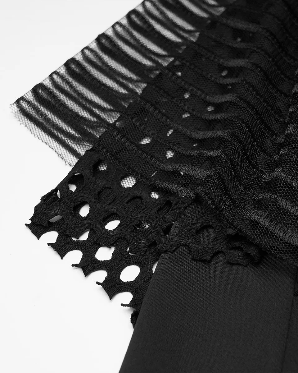 Punk Rave Daily Life ElectroBionic Layered Split Leg Skirt
