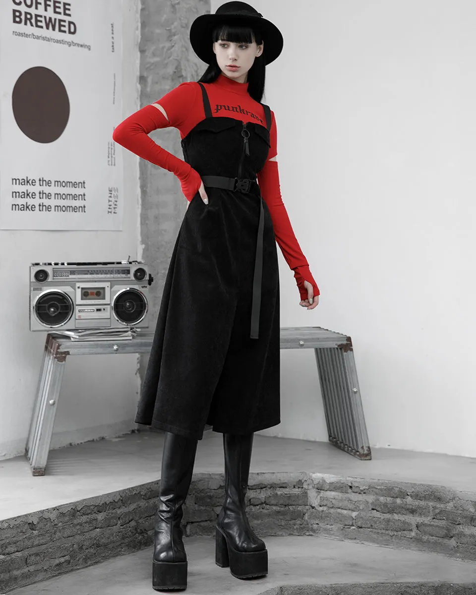Punk Rave Daily Life Utilitarian CyberPunk Pinafore Dress