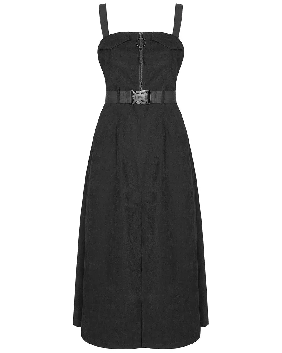 Punk Rave Daily Life Utilitarian CyberPunk Pinafore Dress