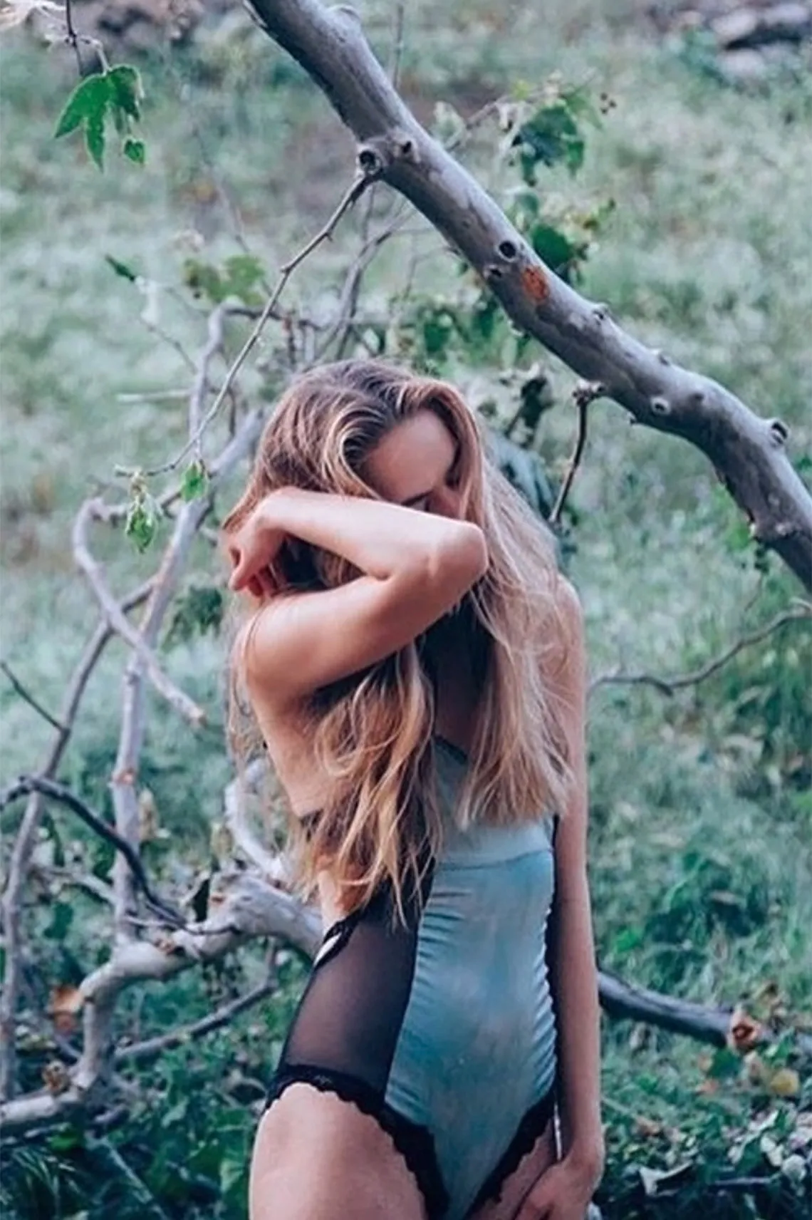 READY TO SHIP Eternal Daze Bodysuit in Hand Dyed Silk Charmeuse