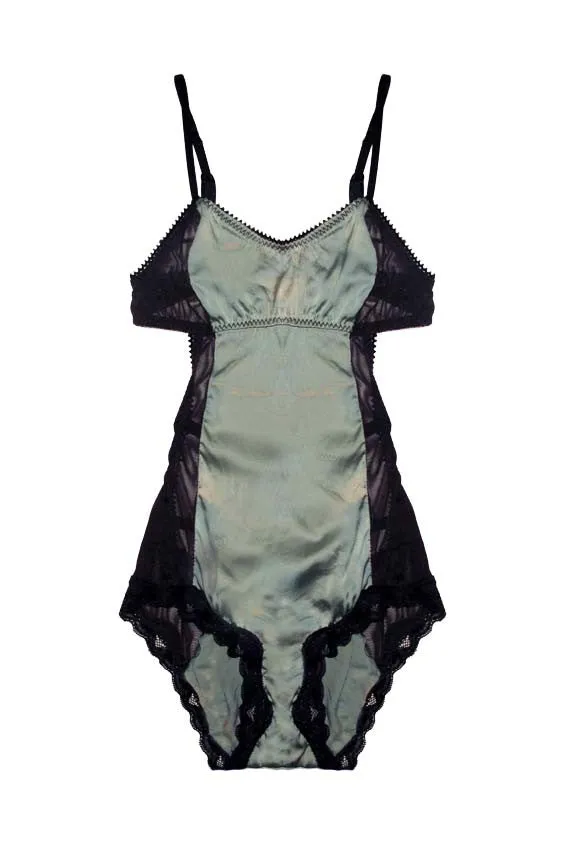 READY TO SHIP Eternal Daze Bodysuit in Hand Dyed Silk Charmeuse