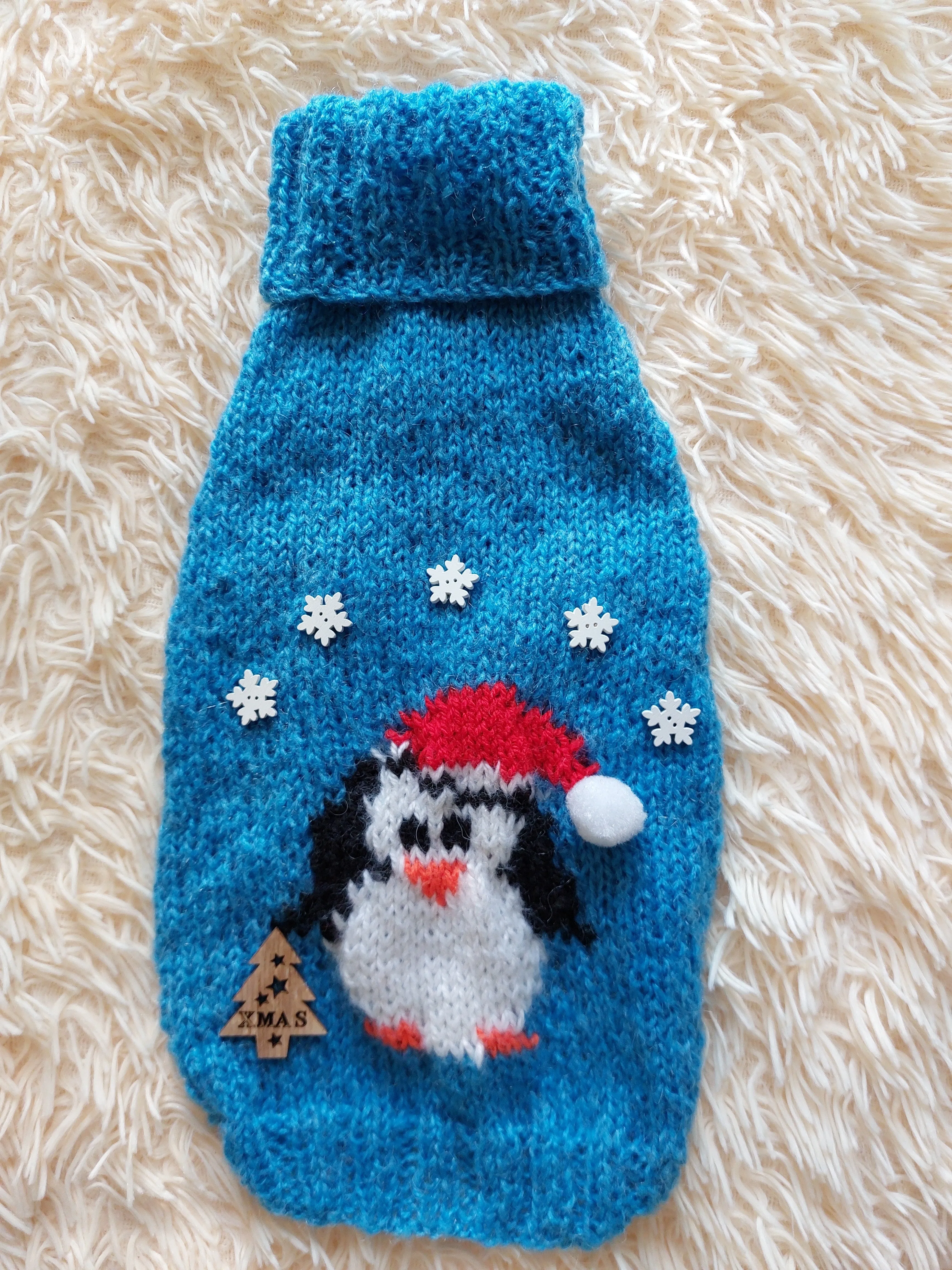 Santa penguin christmas pet clothes,christmas dog jumper,Christmas sweater for little dachshund