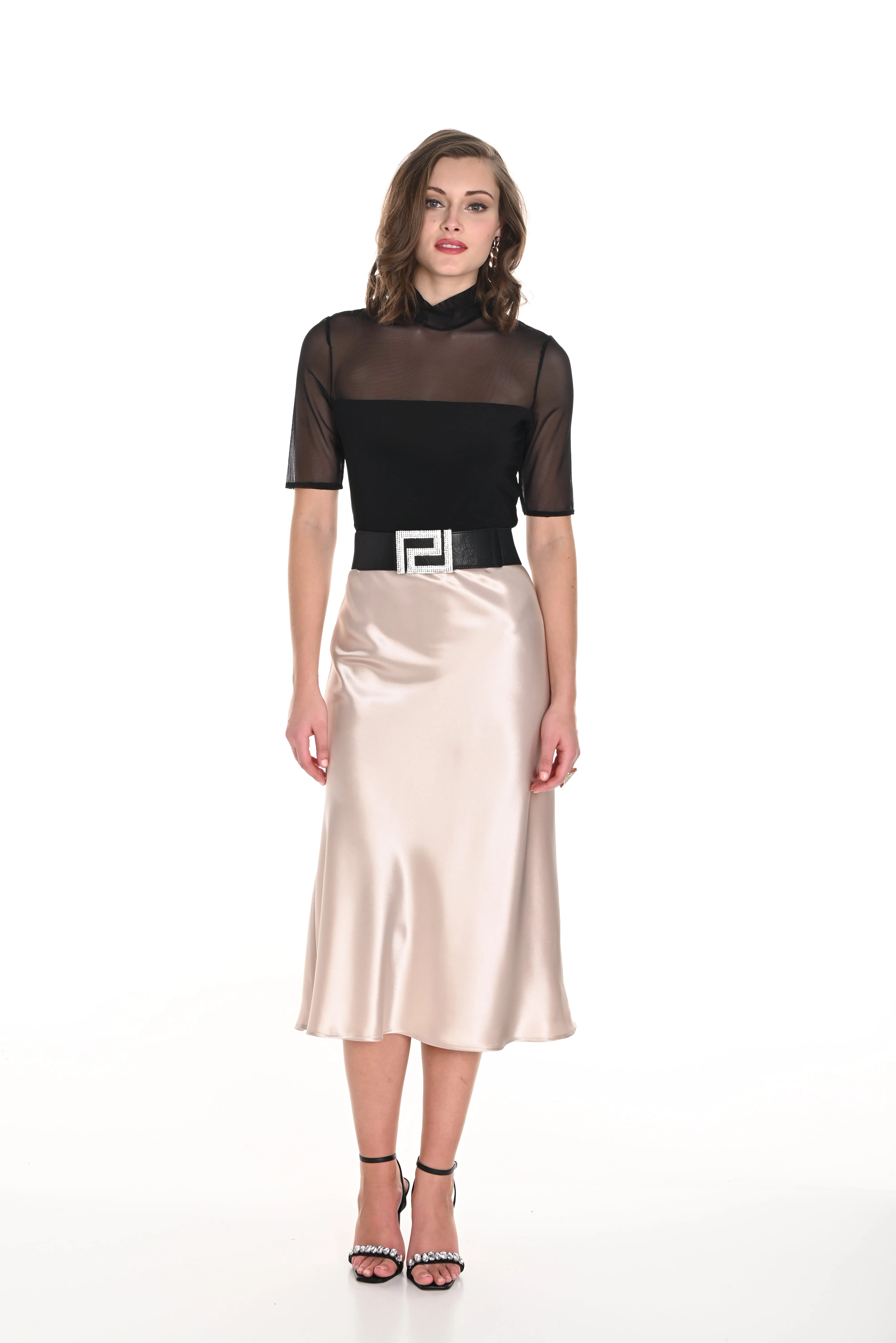 Satin Midi Skirt