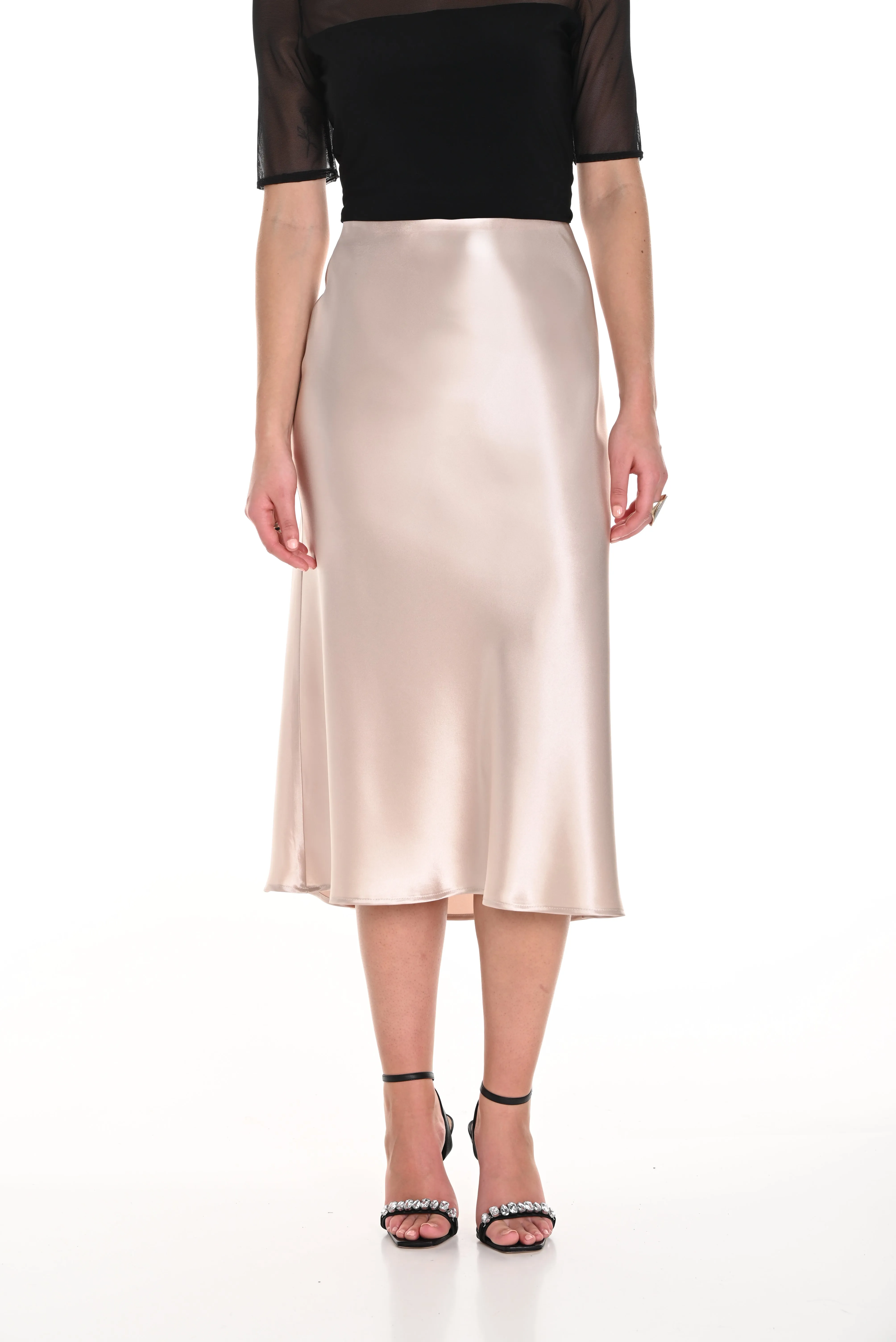 Satin Midi Skirt