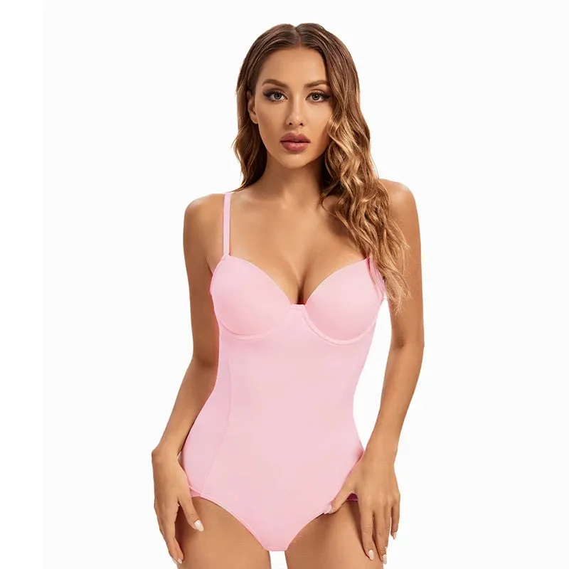 Sexy Lingerie Slim Silk Solid Shapewear for Women Smooth Soft Bodysuit Tummy Shaper Underwear Lingerie Black Nude