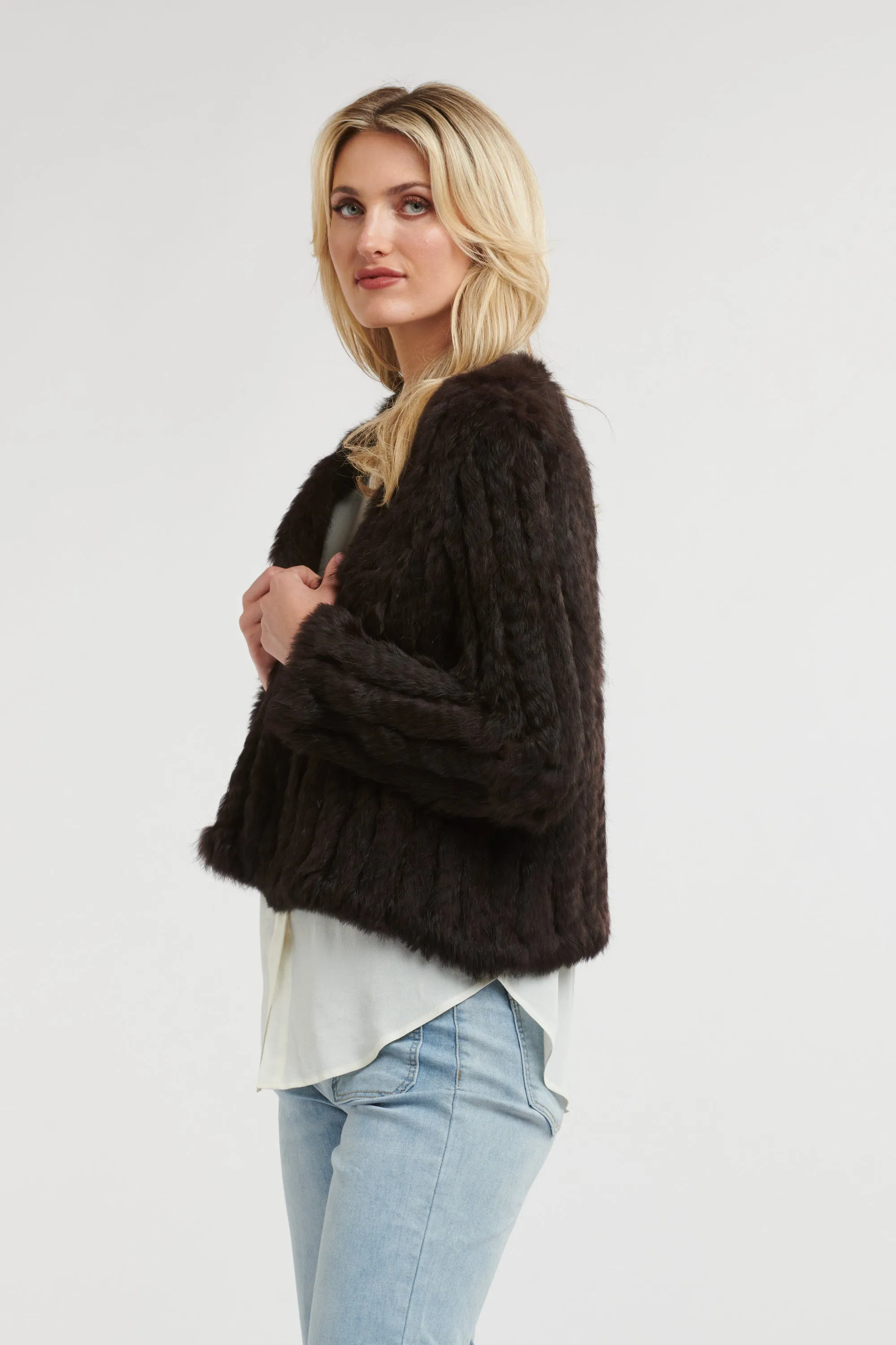 Short Fur Coat Black