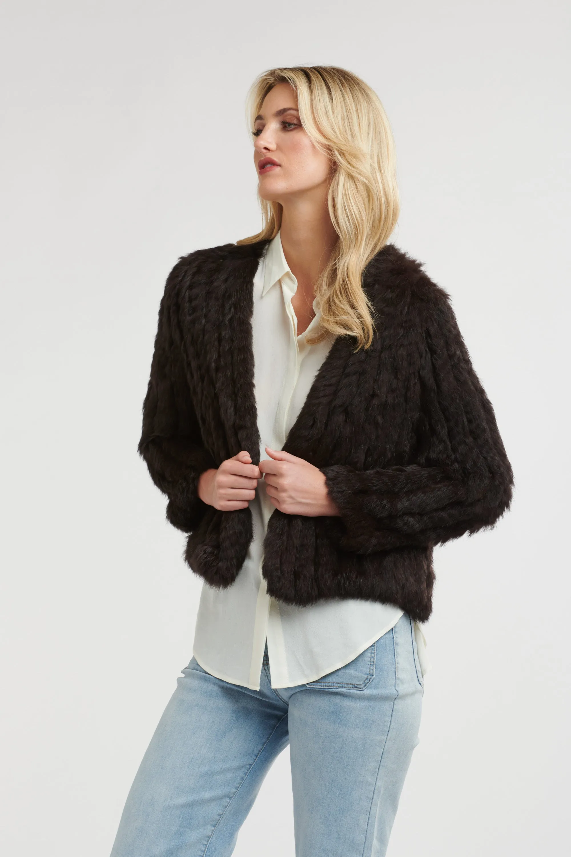 Short Fur Coat Black