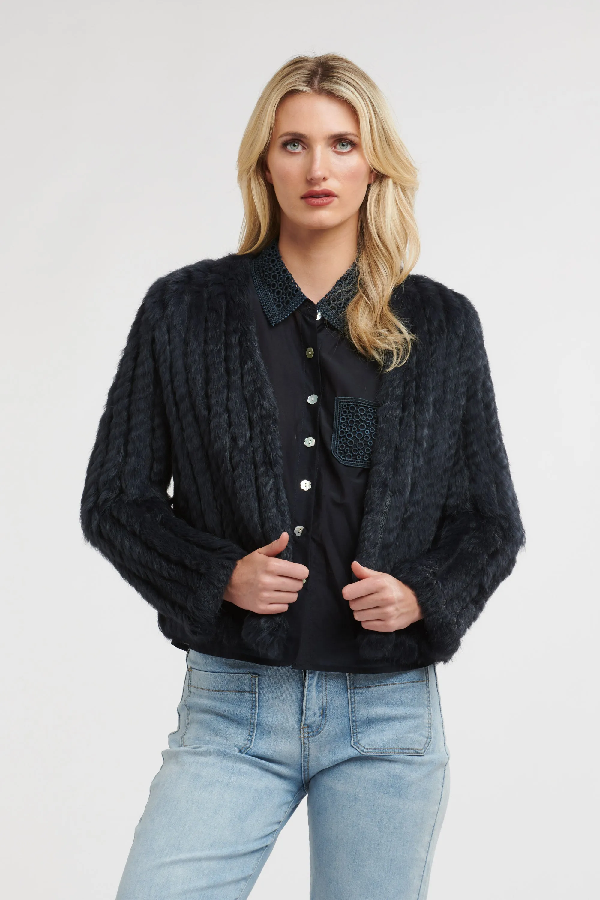 Short Fur Coat Black