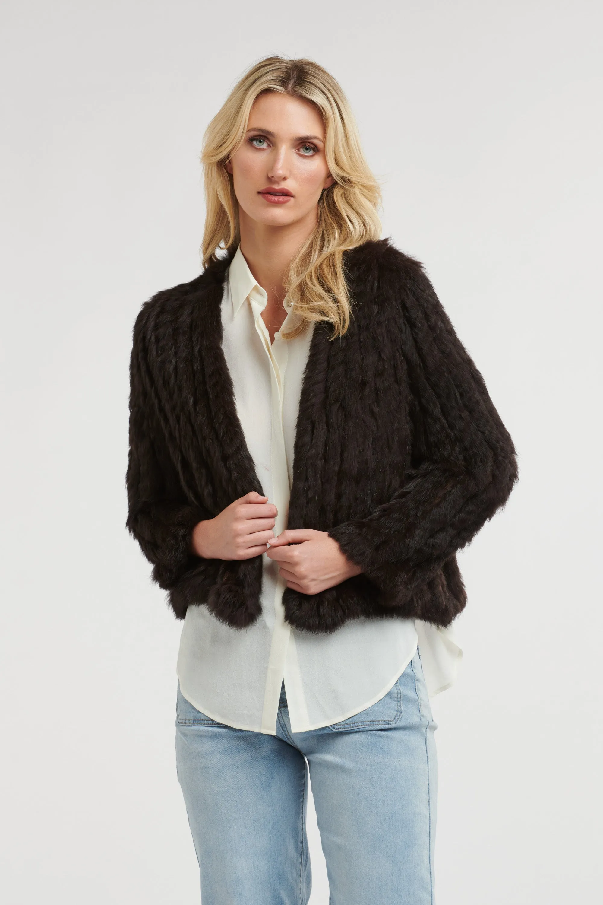 Short Fur Coat Black