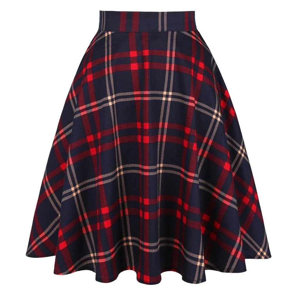 Sunflower Summer Pleated Skirts Womans Saias Midi Faldas 50s 1950s Vintage Women Big Swing Housewife Rockabilly Party Skirt