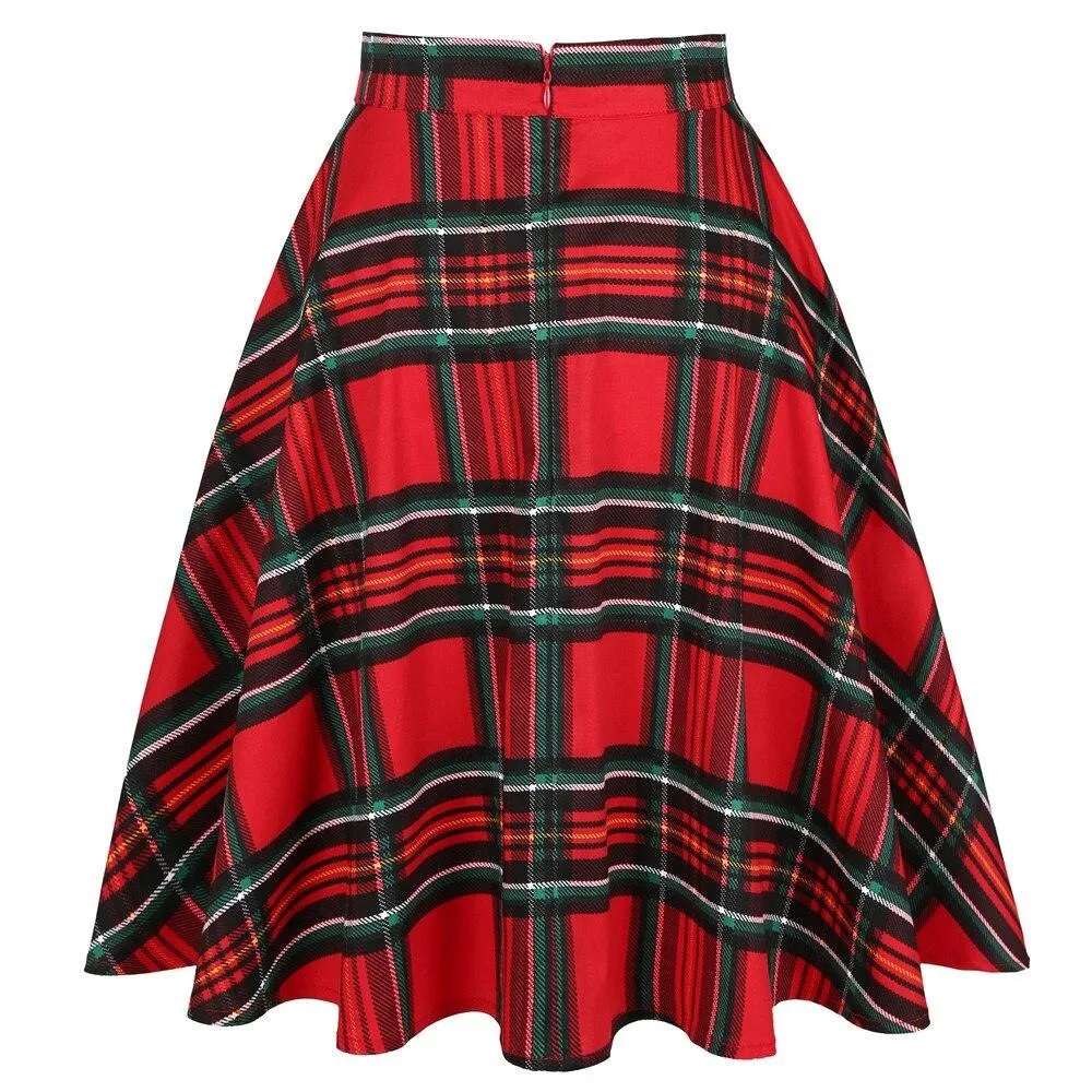 Sunflower Summer Pleated Skirts Womans Saias Midi Faldas 50s 1950s Vintage Women Big Swing Housewife Rockabilly Party Skirt