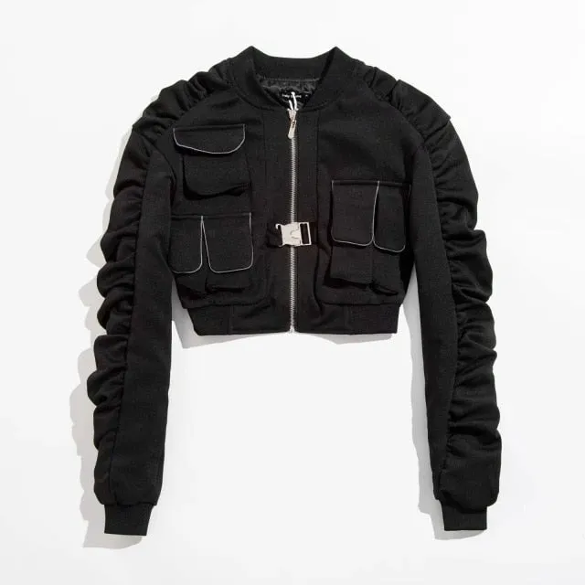 Techwear Short Zip Up Jacket Women's