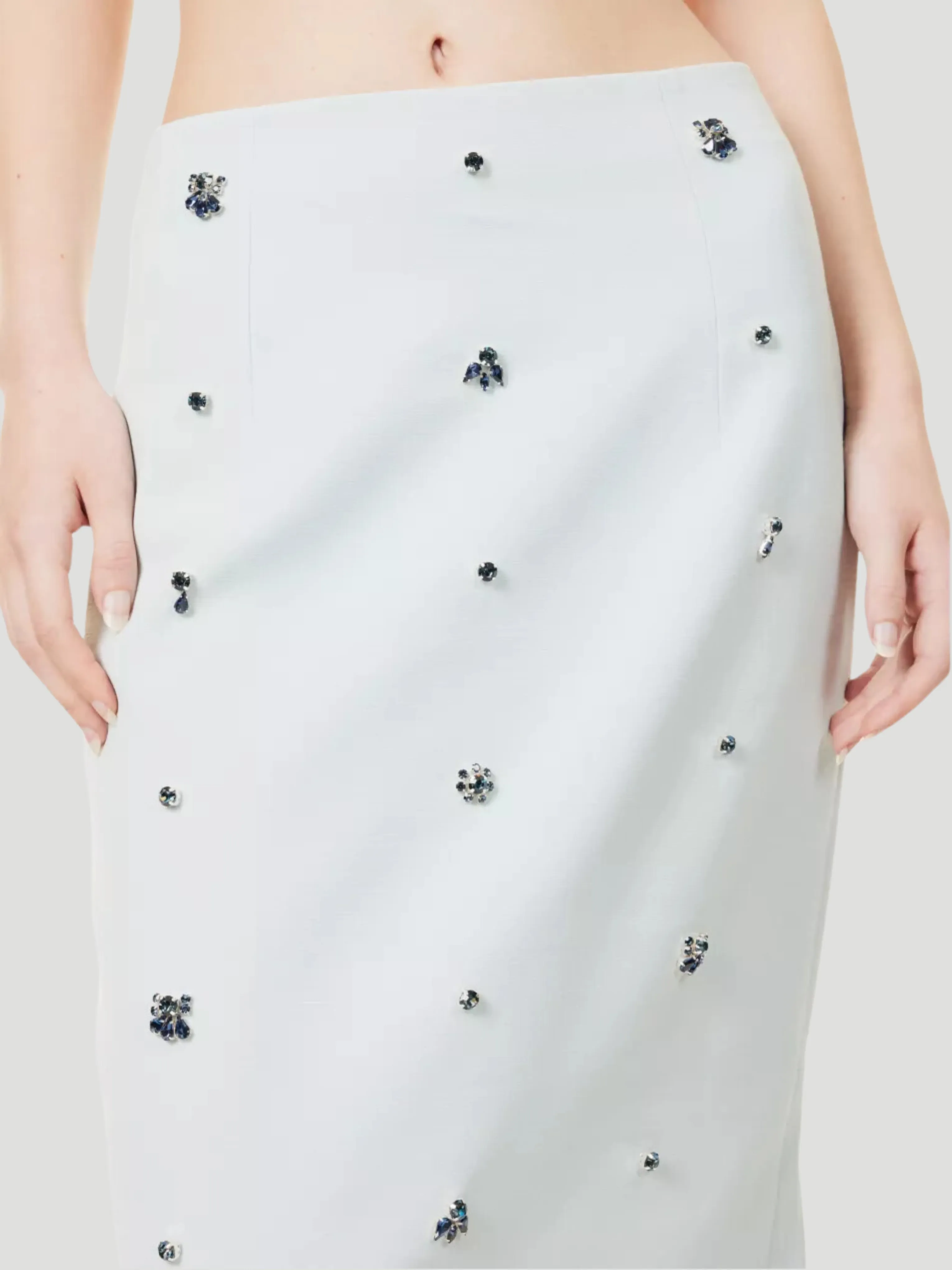 Thalia Gem-Embellished Midi Skirt