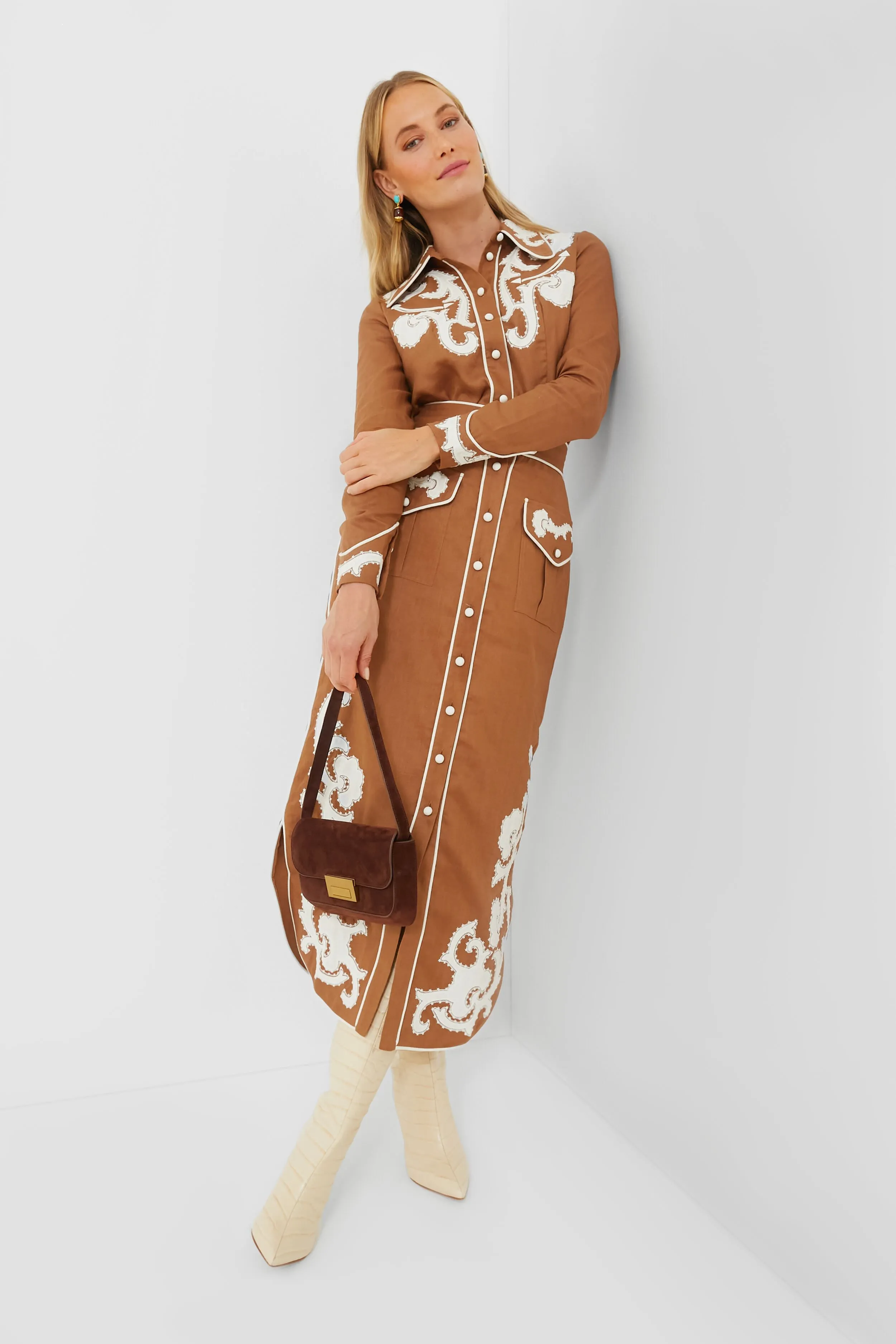 Tobacco Ruby Applique Skirt