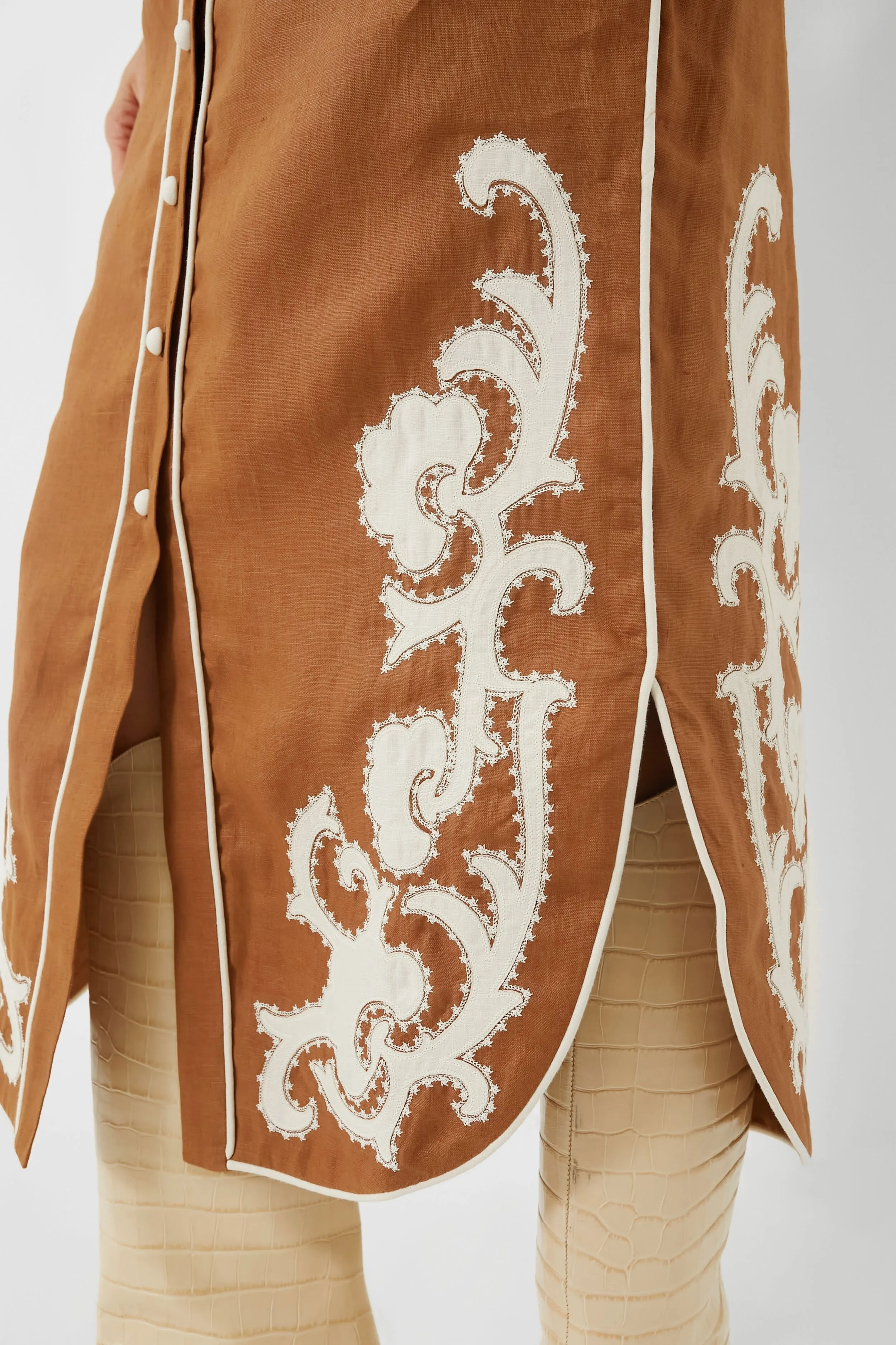 Tobacco Ruby Applique Skirt