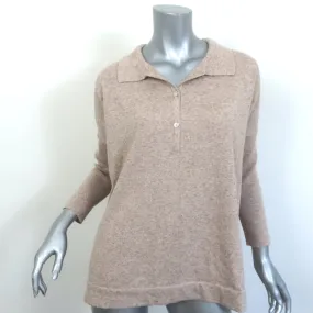 Tuckernuck Clayton Long Sleeve Polo Sweater Beige Knit Size Medium/Large NEW