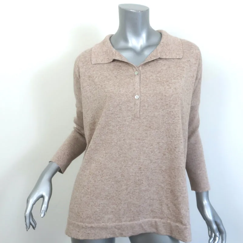 Tuckernuck Clayton Long Sleeve Polo Sweater Beige Knit Size Medium/Large NEW