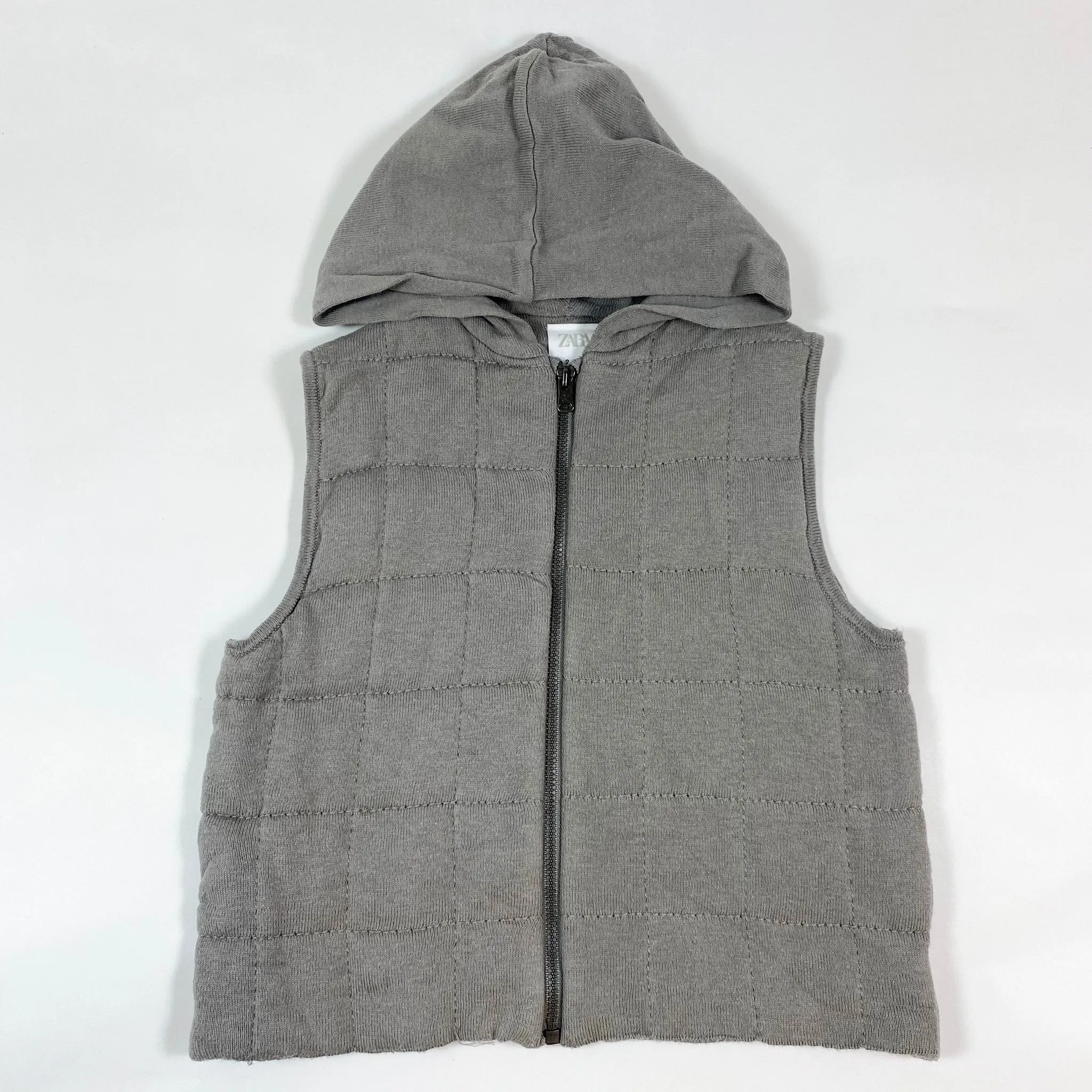 Zara grey padded hooded gilet 2-3Y/98